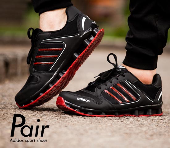 کفش مردانه Adidas مدل Pair (مشکی قرمز)