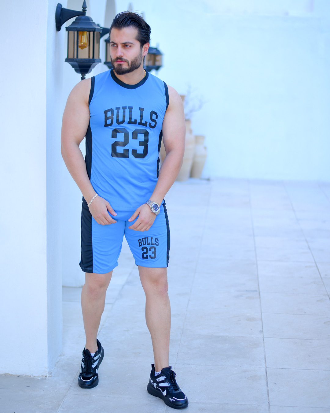 تاپ شلوارک مردانه مدل Bulls  کد 6340