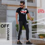 ست تیشرت و شلوار مدل OFF Course (مشکی)