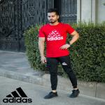 ست تیشرت وشلوار adidas مدل berkan (قرمز)